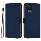 For BLU View 5 Pro Skin Feel Solid Color Leather Phone Case with Lanyard(Navy Blue) - 2