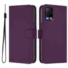 For BLU View 5 Pro Skin Feel Solid Color Leather Phone Case with Lanyard(Violet) - 2