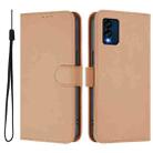 For BLU View Speed Skin Feel Solid Color Leather Phone Case with Lanyard(Nude) - 2