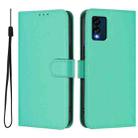 For BLU View Speed Skin Feel Solid Color Leather Phone Case with Lanyard(Green) - 2