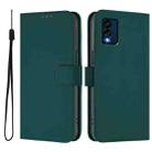 For BLU View Speed Skin Feel Solid Color Leather Phone Case with Lanyard(Dark Green) - 2