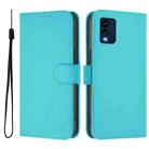 For BLU View Speed Skin Feel Solid Color Leather Phone Case with Lanyard(Lake Blue) - 2