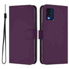 For BLU View Speed Skin Feel Solid Color Leather Phone Case with Lanyard(Violet) - 2