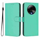 For BLU Bold K50 Skin Feel Solid Color Leather Phone Case with Lanyard(Green) - 2