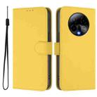 For BLU Bold K50 Skin Feel Solid Color Leather Phone Case with Lanyard(Lemon Yellow) - 2