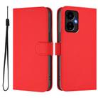 For Boost MobIle Celero 5G 2024 / 3 5G Skin Feel Solid Color Leather Phone Case with Lanyard(Red) - 2