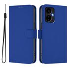 For Boost MobIle Celero 5G 2024 / 3 5G Skin Feel Solid Color Leather Phone Case with Lanyard(Dark Blue) - 2
