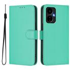 For Boost MobIle Celero 5G 2024 / 3 5G Skin Feel Solid Color Leather Phone Case with Lanyard(Green) - 2