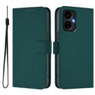 For Boost MobIle Celero 5G 2024 / 3 5G Skin Feel Solid Color Leather Phone Case with Lanyard(Dark Green) - 2