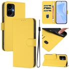For Boost MobIle Celero 5G 2024 / 3 5G Skin Feel Solid Color Leather Phone Case with Lanyard(Lemon Yellow) - 1