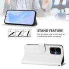 For Boost MobIle Celero 5G 2024 / 3 5G Skin Feel Solid Color Leather Phone Case with Lanyard(White) - 3