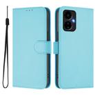 For Boost MobIle Celero 5G 2024 / 3 5G Skin Feel Solid Color Leather Phone Case with Lanyard(Sky Blue) - 2