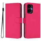 For Boost MobIle Celero 5G 2024 / 3 5G Skin Feel Solid Color Leather Phone Case with Lanyard(Rose Red) - 2