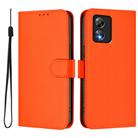 For Boost MobIle Celero 5G SC Skin Feel Solid Color Leather Phone Case with Lanyard(Orange) - 2