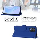 For Boost MobIle Celero 5G SC Skin Feel Solid Color Leather Phone Case with Lanyard(Dark Blue) - 3