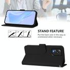 For Boost MobIle Celero 5G SC Skin Feel Solid Color Leather Phone Case with Lanyard(Black) - 3