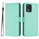 For Boost MobIle Celero 5G SC Skin Feel Solid Color Leather Phone Case with Lanyard(Mint Green) - 2