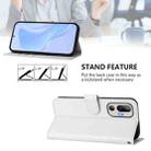 For HTC U24 Pro Skin Feel Solid Color Leather Phone Case with Lanyard(White) - 3