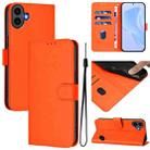 For Nothing CMF Phone 1 Skin Feel Solid Color Leather Phone Case with Lanyard(Orange) - 1