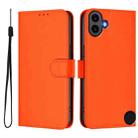 For Nothing CMF Phone 1 Skin Feel Solid Color Leather Phone Case with Lanyard(Orange) - 2