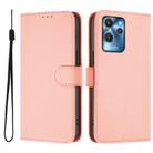 For Oukitel C32 Skin Feel Solid Color Leather Phone Case with Lanyard(Pink) - 2