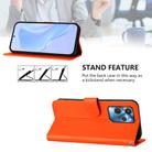 For Oukitel C32 Skin Feel Solid Color Leather Phone Case with Lanyard(Orange) - 3
