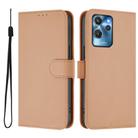 For Oukitel C32 Skin Feel Solid Color Leather Phone Case with Lanyard(Nude) - 2