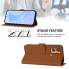 For Oukitel C33 Skin Feel Solid Color Leather Phone Case with Lanyard(Brown) - 3