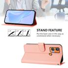 For Oukitel C33 Skin Feel Solid Color Leather Phone Case with Lanyard(Pink) - 3