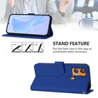 For Oukitel C33 Skin Feel Solid Color Leather Phone Case with Lanyard(Dark Blue) - 3