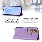 For Oukitel C33 Skin Feel Solid Color Leather Phone Case with Lanyard(Lavender Purple) - 3