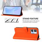 For Oukitel C35 Skin Feel Solid Color Leather Phone Case with Lanyard(Orange) - 3