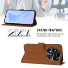 For Oukitel C37 Skin Feel Solid Color Leather Phone Case with Lanyard(Brown) - 3