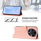 For Oukitel C37 Skin Feel Solid Color Leather Phone Case with Lanyard(Pink) - 3
