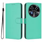 For Oukitel C37 Skin Feel Solid Color Leather Phone Case with Lanyard(Green) - 2