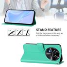 For Oukitel C37 Skin Feel Solid Color Leather Phone Case with Lanyard(Green) - 3