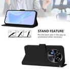 For Oukitel C37 Skin Feel Solid Color Leather Phone Case with Lanyard(Black) - 3