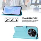 For Oukitel C37 Skin Feel Solid Color Leather Phone Case with Lanyard(Sky Blue) - 3