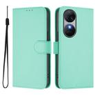 For Oukitel C38 Skin Feel Solid Color Leather Phone Case with Lanyard(Mint Green) - 2