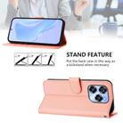 For Oukitel C50 Skin Feel Solid Color Leather Phone Case with Lanyard(Pink) - 3