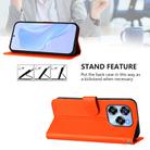 For Oukitel C50 Skin Feel Solid Color Leather Phone Case with Lanyard(Orange) - 3