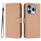 For Oukitel C50 Skin Feel Solid Color Leather Phone Case with Lanyard(Nude) - 2