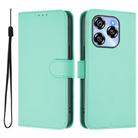 For Oukitel C50 Skin Feel Solid Color Leather Phone Case with Lanyard(Mint Green) - 2