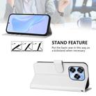 For Oukitel C50 Skin Feel Solid Color Leather Phone Case with Lanyard(White) - 3