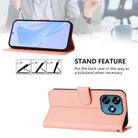 For Oukitel C51 Skin Feel Solid Color Leather Phone Case with Lanyard(Pink) - 3