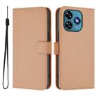 For Oukitel C51 Skin Feel Solid Color Leather Phone Case with Lanyard(Nude) - 2
