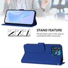 For Oukitel C53 Skin Feel Solid Color Leather Phone Case with Lanyard(Dark Blue) - 3