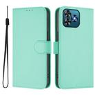 For Oukitel C53 Skin Feel Solid Color Leather Phone Case with Lanyard(Mint Green) - 2