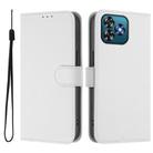 For Oukitel C53 Skin Feel Solid Color Leather Phone Case with Lanyard(White) - 2