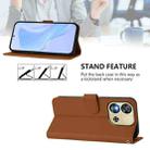 For Oukitel C57s Skin Feel Solid Color Leather Phone Case with Lanyard(Brown) - 3